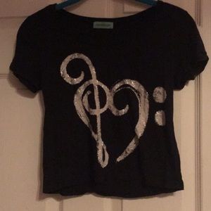 Music note crop top